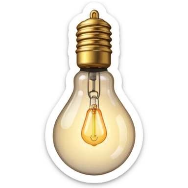 bombillo con colgante sticker