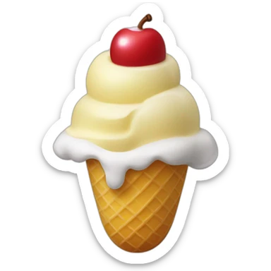 Banana split ice cream sticker
