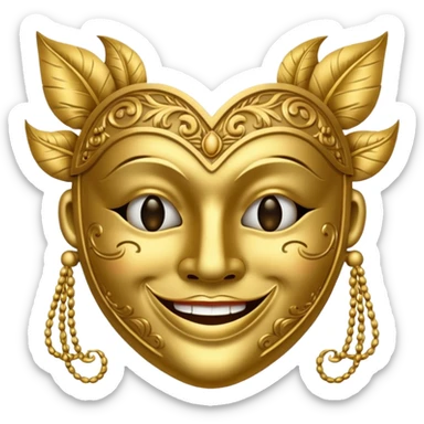 theatrical mask icon sticker