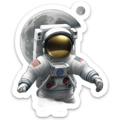 moon landing sticker