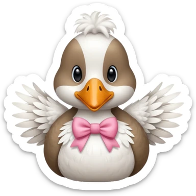  goose with bow sticker