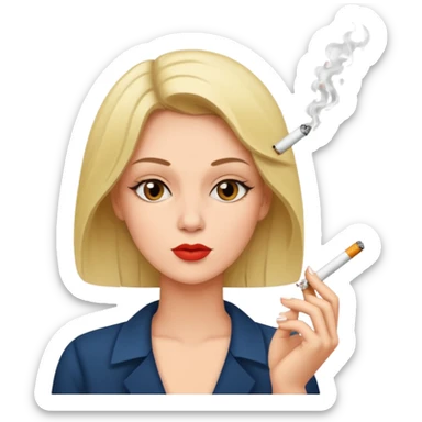 femme qui fume sticker
