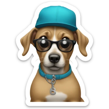 Rapper dog sticker
