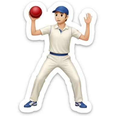 cricket bowler sticker