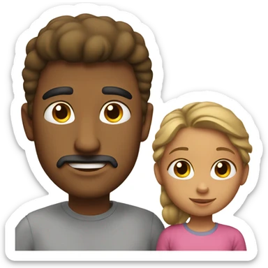 dad and daughter sticker