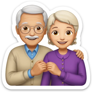 light skin grandparents sticker