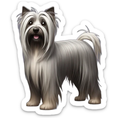 witchy Skye Terrier really long hair pollux sticker