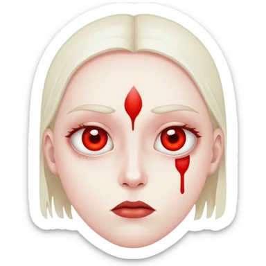 Eyes bloodshot looking around sticker