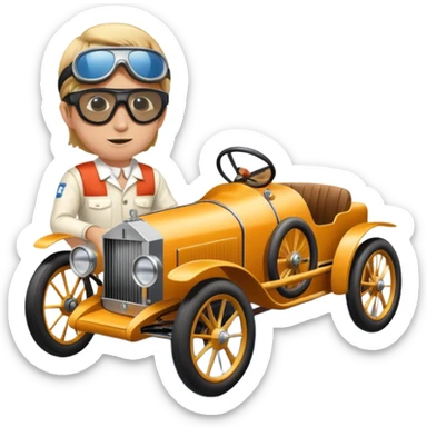 Antique looking rolls Royce shopping cart race car with custom aero body and  sticker