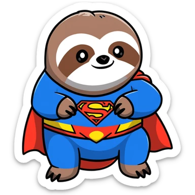 Sloth from The Goonies with Superman shirt sticker