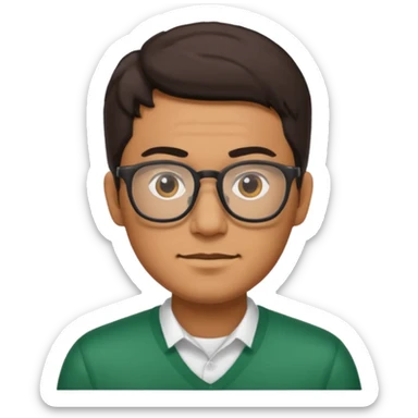 Mexican guy with glasses sticker