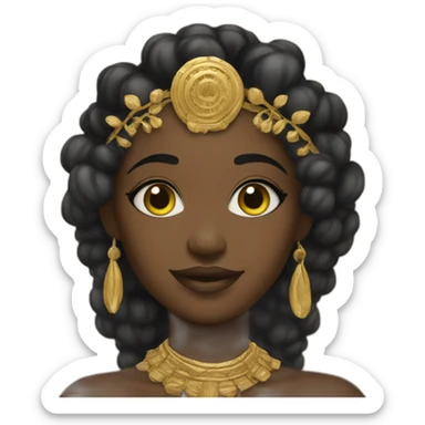 black happy goddess sticker