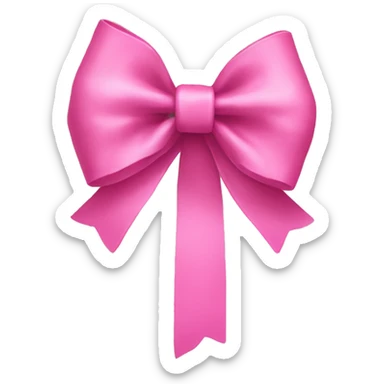 Pink bow sticker
