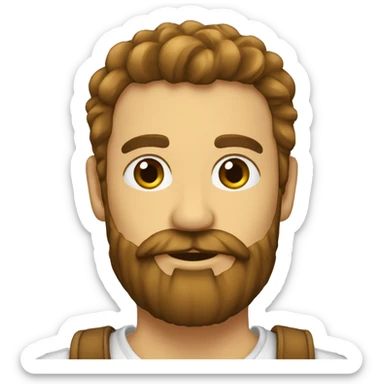 Canoso y barba candado sticker