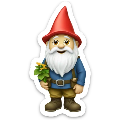 garden gnome sticker
