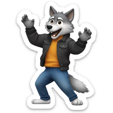 Wolf dancing nsync bye bye bye sticker