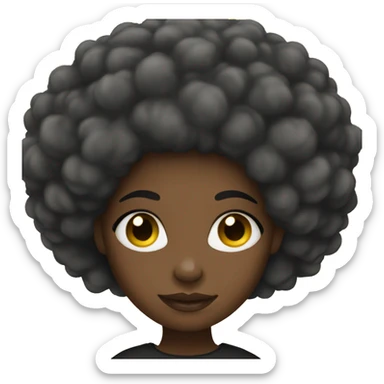 A black girl with Afro sticker