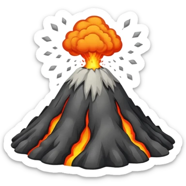 volcano sticker