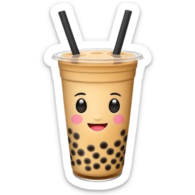 Boba tea sticker
