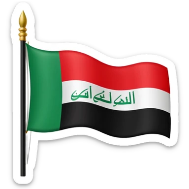 iraqi flag real one sticker