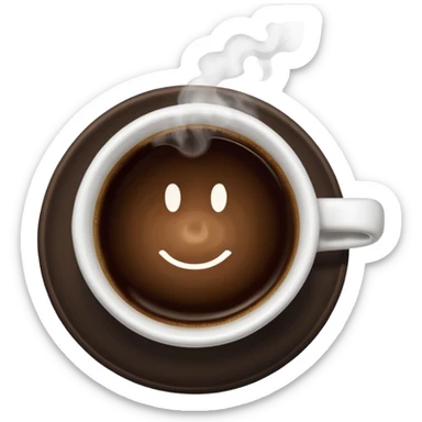 coffee cup seen from above sticker