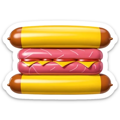  SPAM meat jeff koons style inflatable abstract art sculpture  sticker