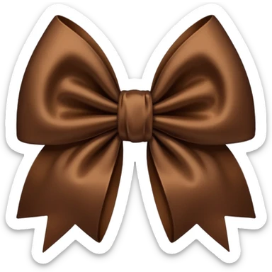 moño cafe oscuro sticker