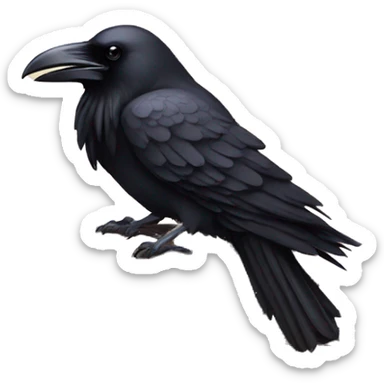 A raven perched on an open book sticker