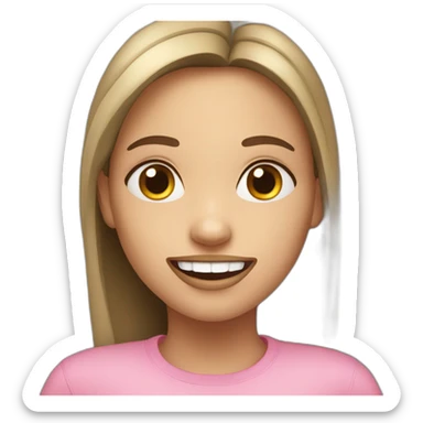 Girl after wisdom teeth surgery sticker