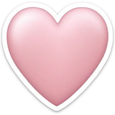 Light light pink heart sticker