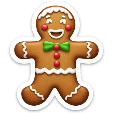 gingerbread man sticker