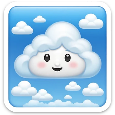 blue sky with clouds background sticker
