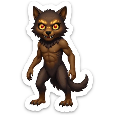 Create an emoji of  a scary Skinwalker full bodied sticker
