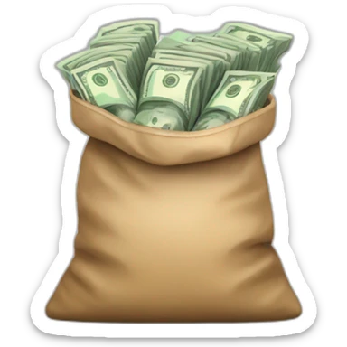 generate a bag full of cash sticker