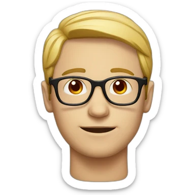 WHITE MEN WITH RED GLASSES sticker