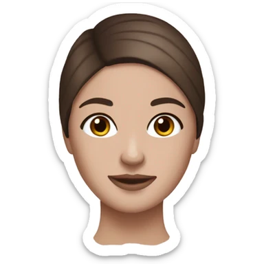 White girl brunette spa face mask sticker