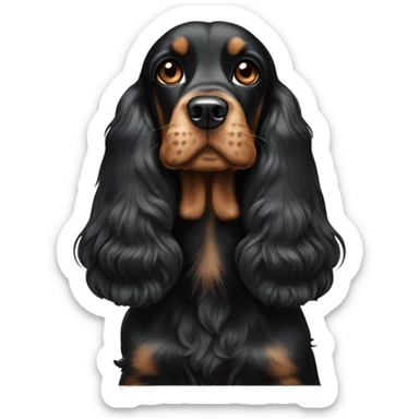Black and Tan cocker spaniel sticker