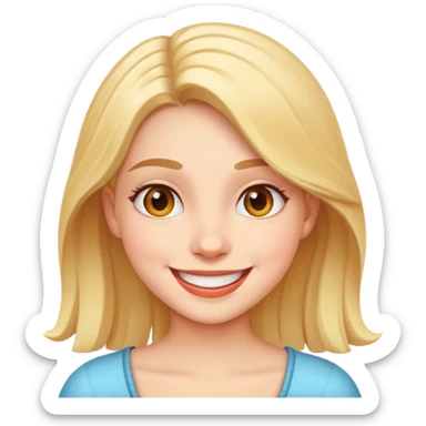 Girl who is overly happy  sticker