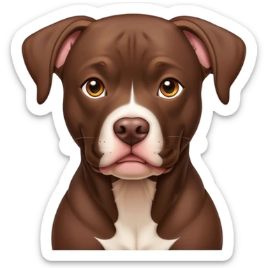 Chocolate lab American Pit Bull sticker