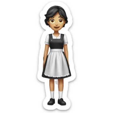 maid girl sticker