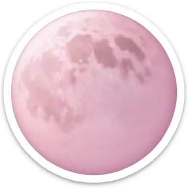pastel pink moon sticker