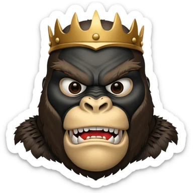 king kong with a batman mask sticker