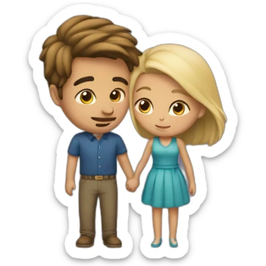 Couple qui s'embrasse sticker