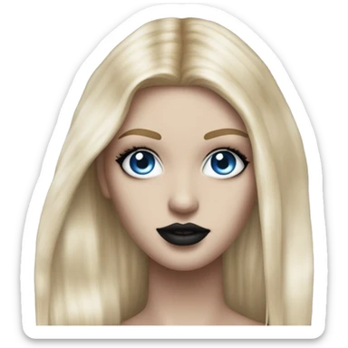 hyper realistic goth blonde blue eyes victoria secret model sticker