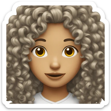 Curly hair rad headgirl sticker