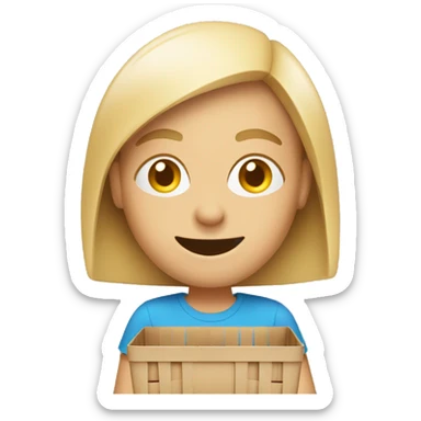 A customer with 2 shopping baskets winking sticker