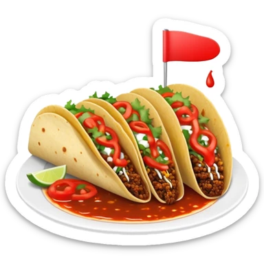 birria tacos with consome  sticker