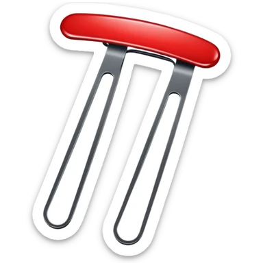 a bright red hairpin hair clip sticker