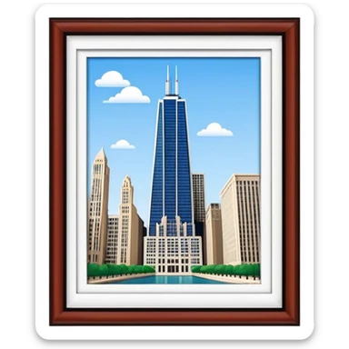 John Hancock building Chicago sticker