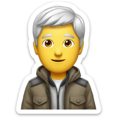 Humain avec une veste cp compagny  sticker